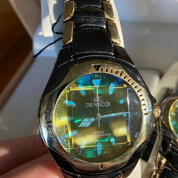 Vintage DENACCI His & Hers Watch set Water Resistant NEW In Box! $199 Retail - Picture 5 of 14